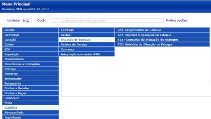 Sistema SSW: Área de logística